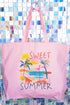Sweet Summer Palms Canvas Jumbo Tote