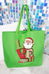 Teacher Love Christmas Canvas Jumbo Tote