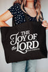 The Joy Of The Lord Canvas Jumbo Tote