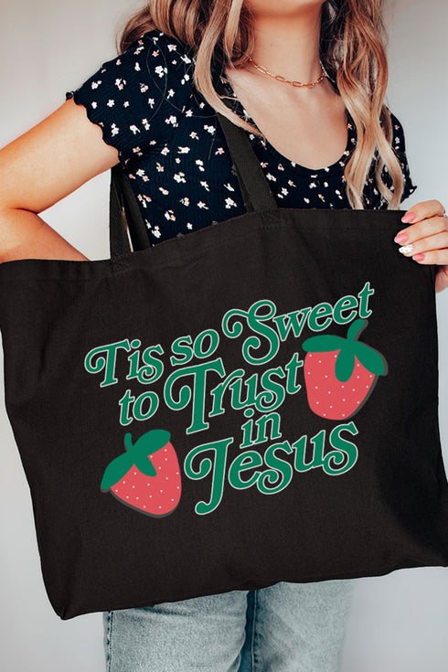 Tis So Sweet Canvas Jumbo Tote