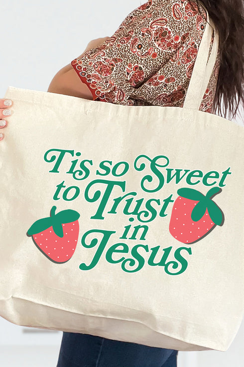 Tis So Sweet Canvas Jumbo Tote