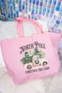 Truck North Pole Tree Farm Canvas Jumbo Tote
