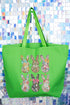 Vintage Bunny Blooms Canvas Jumbo Tote