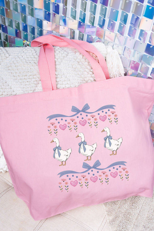 Vintage Geese Girls Canvas Jumbo Tote