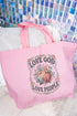 Vintage Love God Love People Canvas Jumbo Tote