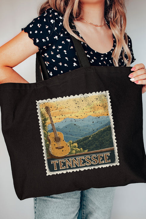 Vintage Tennessee Stamp Canvas Jumbo Tote