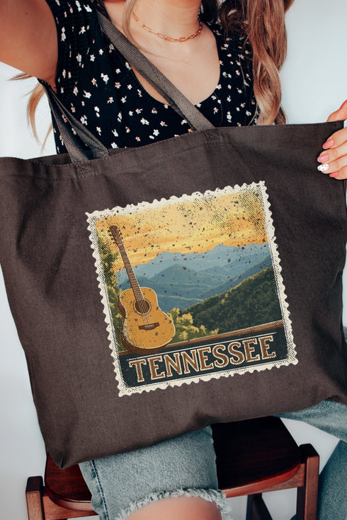 Vintage Tennessee Stamp Canvas Jumbo Tote