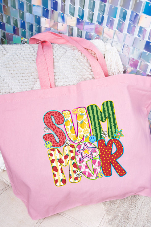 Watermelon Summer Canvas Jumbo Tote