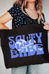 Wavy Salty Babe Canvas Jumbo Tote