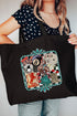Welcome Rodeo Collage Canvas Jumbo Tote