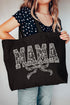 White Lace Mama Canvas Jumbo Tote