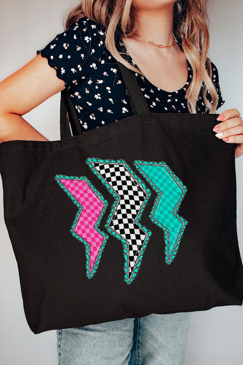 Wild Lightning Canvas Jumbo Tote