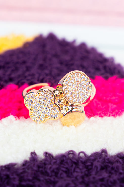 All The Luck Cubic Zirconia Goldtone Ring