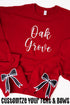 True Red You Design It Embroidered Side Bows Unisex NuBlend Crew Sweatshirt *Customize Your Text and Bows