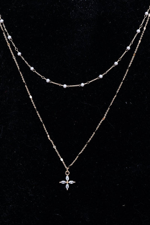 Cubic Zirconia Whispered Glow Layered Necklace