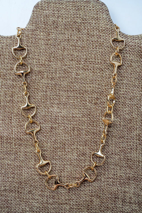 Gilded Reins Goldtone Necklace