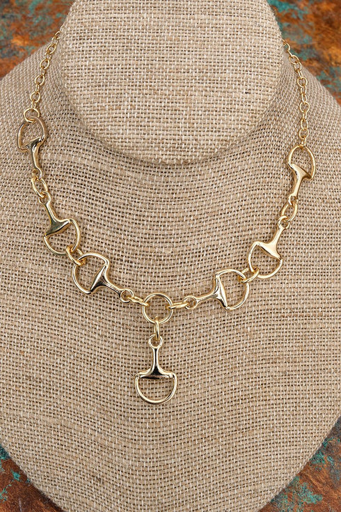 Highline Tack Goldtone Necklace