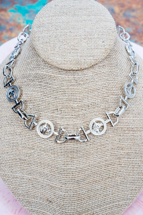 Derby District Silvertone Necklace