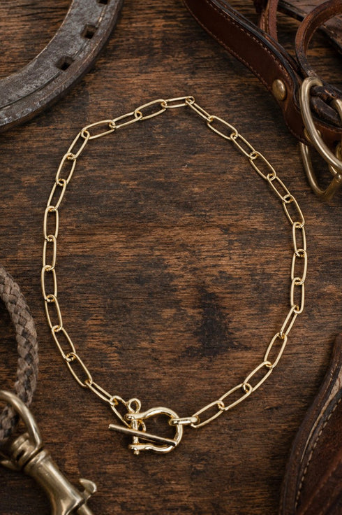 Canter Club Goldtone Toggle Necklace