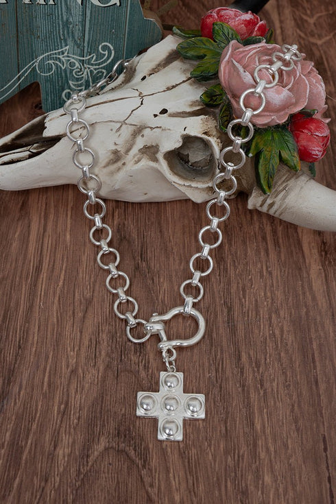 Rein Revival Silvertone Necklace