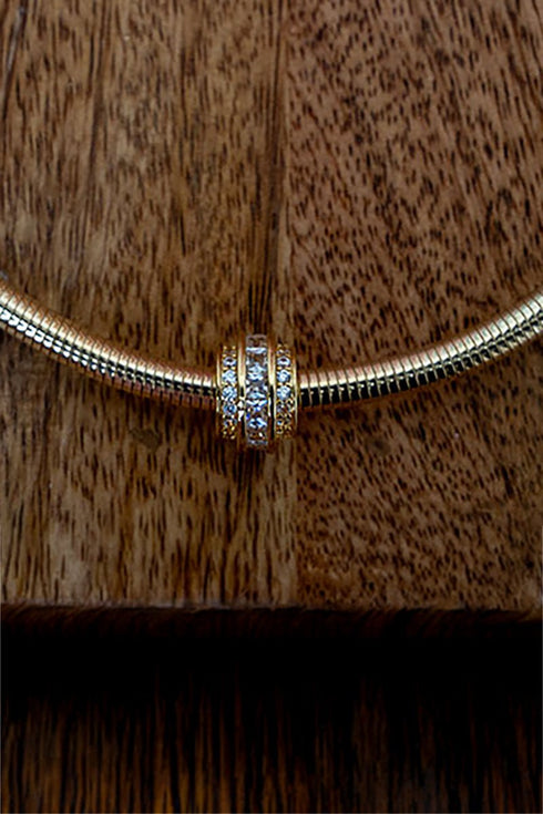 Liquid Light Goldtone Omega Chain Necklace