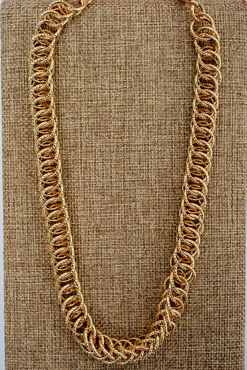 High Society Links Goldtone Necklace