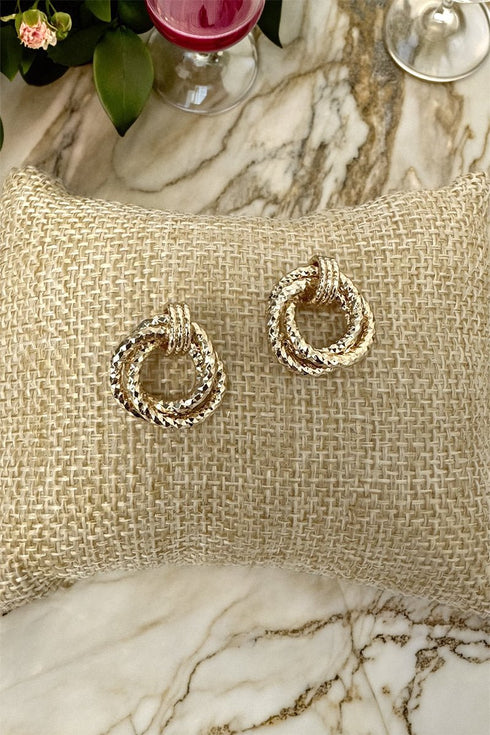 Premiere Event Goldtone Mini Door-Knocker Earrings