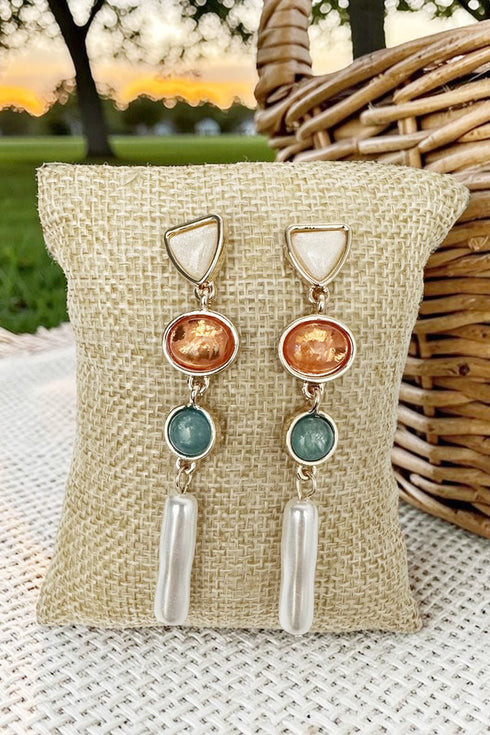 Sunkissed Shimmer Goldtone Earrings