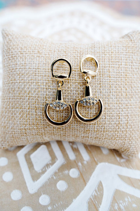 Bit of Glamour Goldtone Earrings