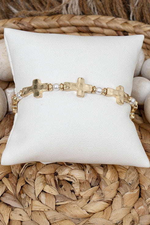 Redeemed Pearl and Goldtone Bracelet