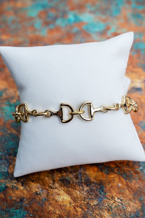 Hampton Harness Goldtone Toggle Bracelet