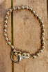 Threaded Tack Goldtone Beaded Wrap Bracelet