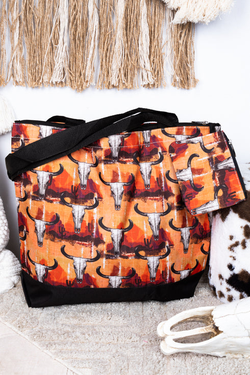 Flagstaff Frontier with Black Trim Tote Bag