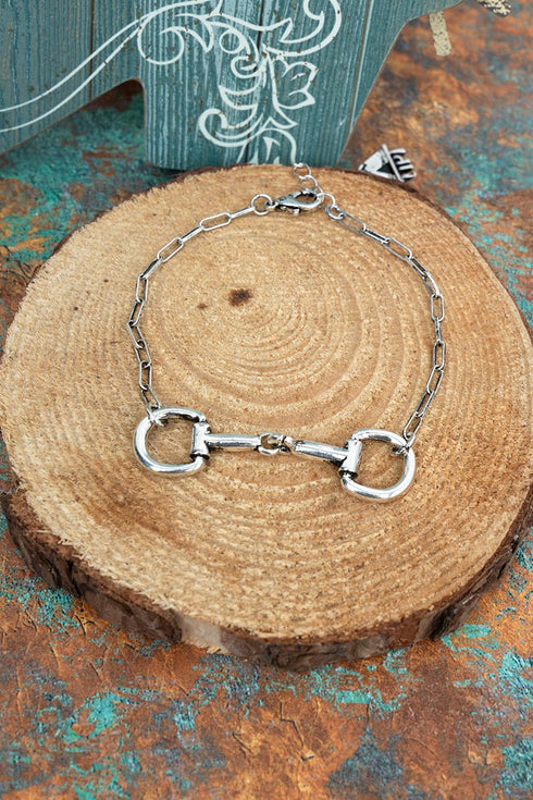 Bridle Theory Silvertone Bracelet