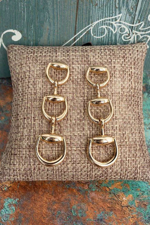 The Bridle Bar Goldtone Earrings