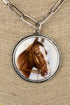 Mare Medallion Silvertone Necklace