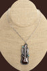 Brown & Turquoise Spirit Strings Silvertone Necklace
