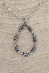 Wirecrest Teardrop Silvertone Necklace
