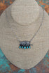 Turquoise Armadillo Alley Silvertone Necklace