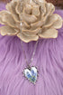 Blooming Heart Silvertone Necklace