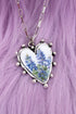 Blooming Heart Silvertone Necklace