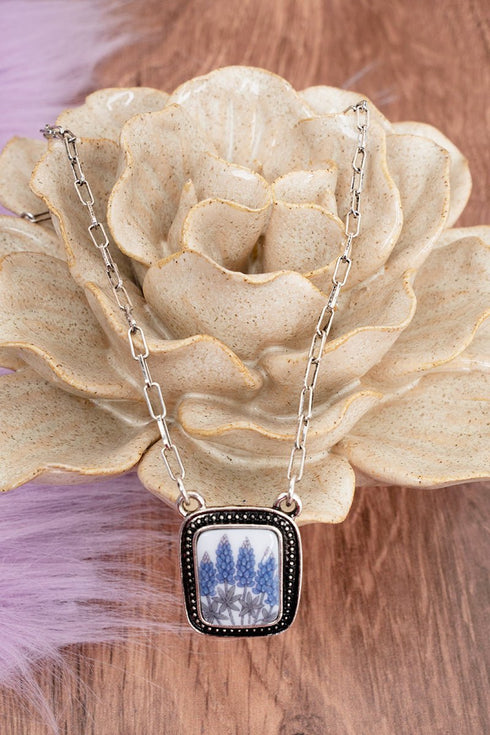 Prairie Blooms Silvertone Necklace