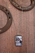 Arena Bronco Ace Silvertone Necklace