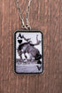 Arena Bronco Ace Silvertone Necklace