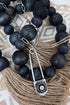 8 Ball Pin Drop Silvertone Necklace