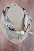Saddle Society Taupe & Silvertone Double Scarf Necklace Set