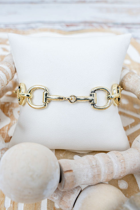 The Riding Line Goldtone Magnetic Bracelet