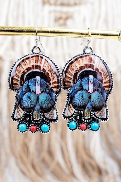 Timberland Turkey Silvertone Earrings