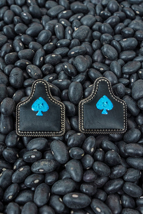 Shadow Deal Tag Silvertone Earrings