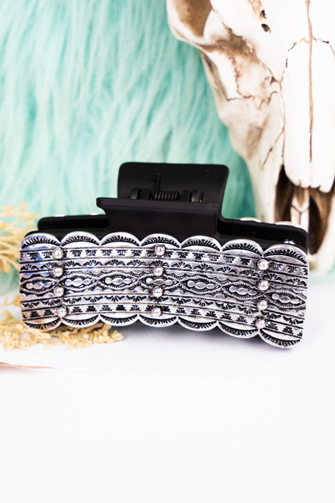 Silvertone Sandtrails Hair Claw